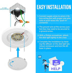 ZAGO LED 6" 120 Volts Closet Light Wired, PIR Motion Sensor Ceiling Disc Light - Image 6