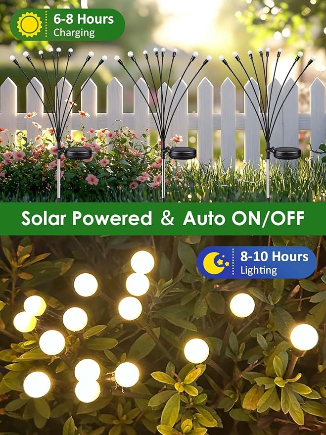 2026 Upgraded Solar Lights Outdoor, 8 Pack Solar Garden Lights - Image 5