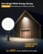 toberich LED Barn Light 2 Packs, 150W 20000LM Yard Area Lights Dusk to Dawn - Image 2