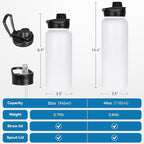 VEGOND 40 oz Insulated Water Bottle Stainless Steel Metal Water Bottles - Image 4