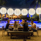 Lantern String Lights Outdoor, 27.5FT White Lantern String Lights Plug in - Image 2