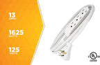 Woods Slimline Indoor Flat Extension Cord, 8 Ft, 16 Gauge Right Angle Plug - Image 5