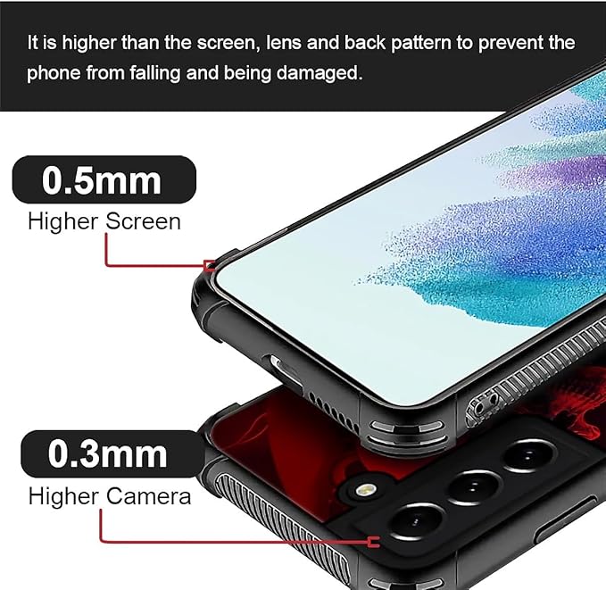 for Samsung Galaxy S21 Plus Case, Gestures Funny Skull Pattern Graphic Design - Image 4