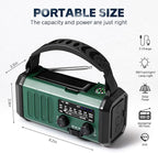 NOAA Emergency Weather Radio, Best Portable 10000mAh Battery/Hand Crank/Solar - Image 6