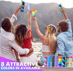 8 Pcs Collapsible Water Bottles Silicone Travel 16 oz Reusable Leakproof - Image 5
