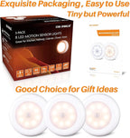 STAR-SPANGLED 3 Pack 3.1” Motion Sensor Lights Indoor AA Battery Operated - Image 8