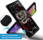 for Samsung Galaxy S20 FE Case, Entwined Rose Snake Pattern Graphic Design Girl - Image 2