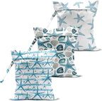 3 Pcs Wet Bag, Wet Dry Bag, Waterproof Bag, Small Laundry Bag, Wet Bag by zcyxuuw