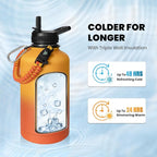 RAYMYLO Insulated Water Bottle 64 oz, Triple Wall Vacuum Stainless Steel - Image 2