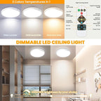 SunRider 12 Inch Rechargeable Motion Sensor LED Ceiling Light - Image 4