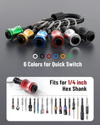 Katerk 10 pcs 1/4 inch Hex Shank Aluminum Alloy Screwdriver Bits Holder - Image 2