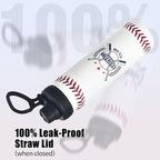 Baseball Water Bottle, 24 oz Insulated Stainless Steel Sports Bottle - Image 3