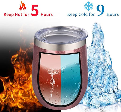 12oz/4 Pack Wine Tumbler Glasses - Image 2