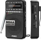 PRUNUS NOAA Weather Radio AM FM, Battery Powered Radio by AA, Transistor Radios by PRUNUS