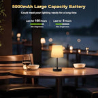 Wowag Small Cordless Table Lamp, 5000mAh Rechargeable Battery Operated Desk Lamp - Image 8