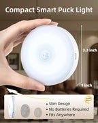 EZVALO Under Cabinet Lighting, 1000mAh Rechargeable Puck Lights - Image 2