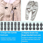 ZUSHALLMY 48pcs Upgraded Plastic Cord Lock, Cord Locks - Image 3