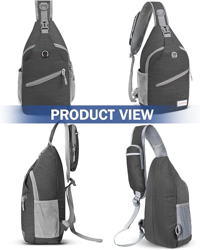 ZOMAKE Sling Bag, Small Crossbody Sling Backpack, Water Resistant Shoulder - Image 6