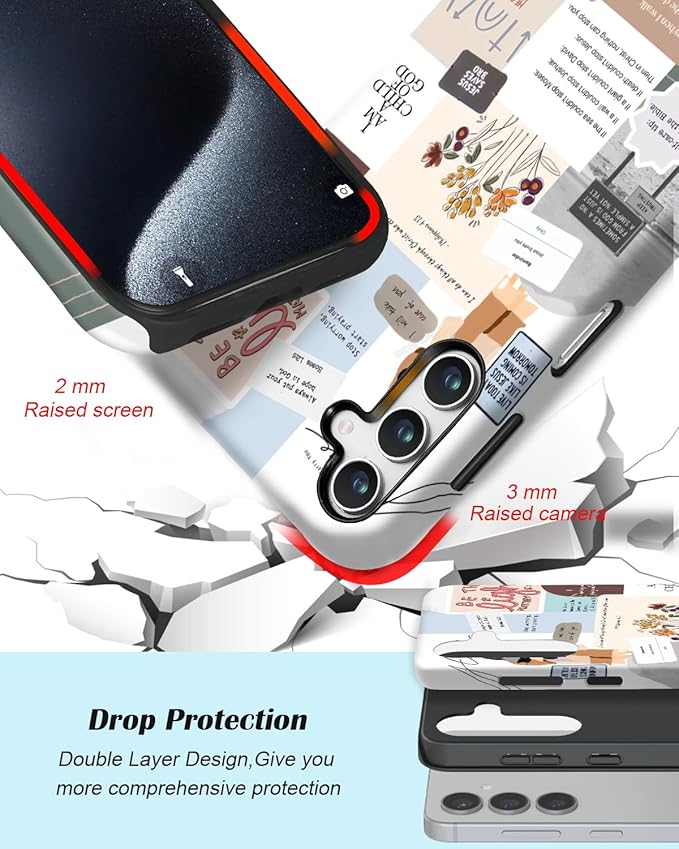 Compatible for Samsung Galaxy A15 5G Case, Dual Layer Heavy Duty 2 in 1 - Image 3