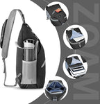 ZOMAKE Sling Bag, Small Crossbody Sling Backpack, Water Resistant Shoulder - Image 3