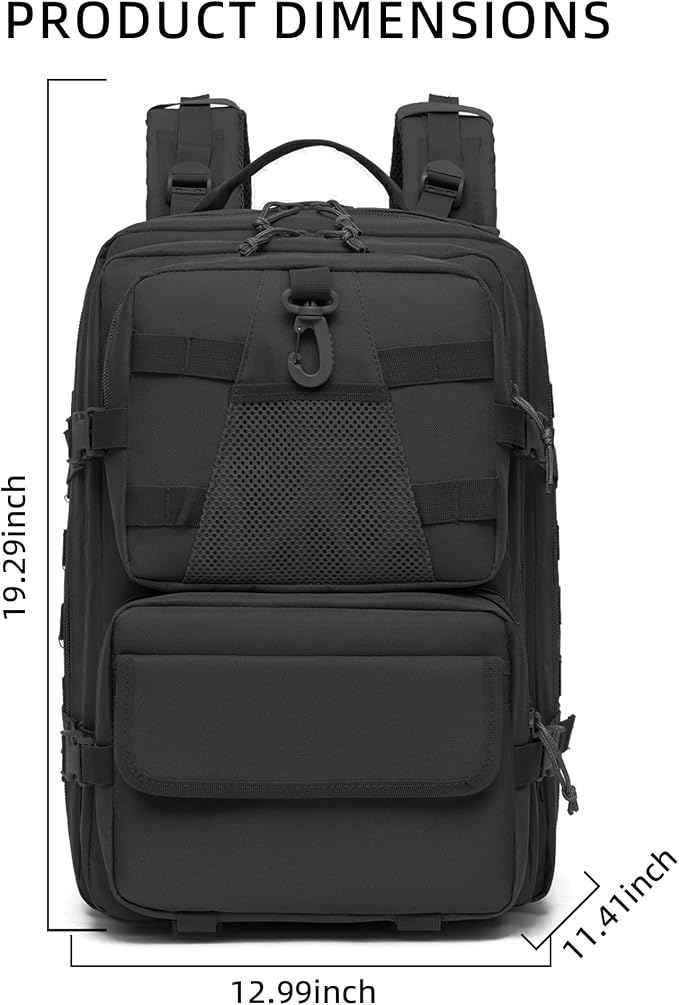 aiGear 50L Military Tactical Backpack 3 Days Assault Pack Large Day Backpack - Image 3