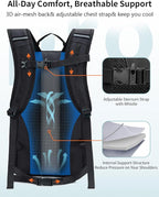 ECOHUB Small Hiking Backpack for Men Women, 20L Lightweight Travel Backpacks - Image 4