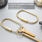 CMVFYL 10 Pcs Gold Brass Key Rings, Small Locking Carabiner Clip Keychain - Image 2