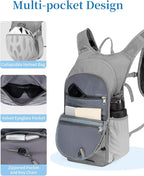 Hydration Backpack with 2L Water Bladder, Hiking Water Backpack - Image 5