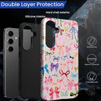 for Samsung Galaxy S25 Plus Case, HL2 Aesthetic Color Bow Tie Hybrid 2 Layer - Image 2