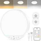 Rechargeable 6W Motion Sensor Ceiling Light Indoor, No Wiring & Magnetic by ShunFSC