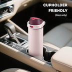 POWCAN 24 oz Stainless Steel Water Bottle: 2-in-1 Push-Button Spout & - Image 5