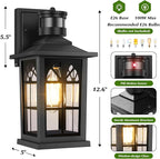 2-Pack Motion Sensor Outdoor Wall Lights, Dusk to Dawn Porch Lights Outdoor - Image 7