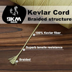 9KM DWLIFE Braided Kevlar Cord, 100lb~2000lb, High Tensile Strength, Flame - Image 3