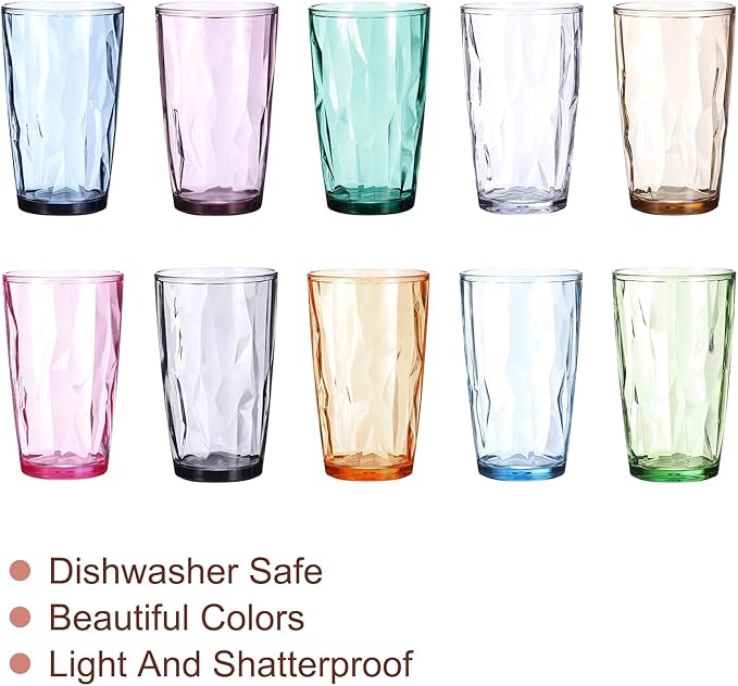 uxcell 17oz Acrylic Drinking Glasses, Sky Blue - Image 3