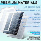 30W 12V/24V Solar Panel Kit, Monocrystalline Solar Battery Trickle Charger - Image 7