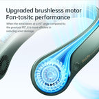 JISULIFE Portable Neck Fan, Hands Free Bladeless Fan, 5 Speeds, 4000 mAh - Image 4