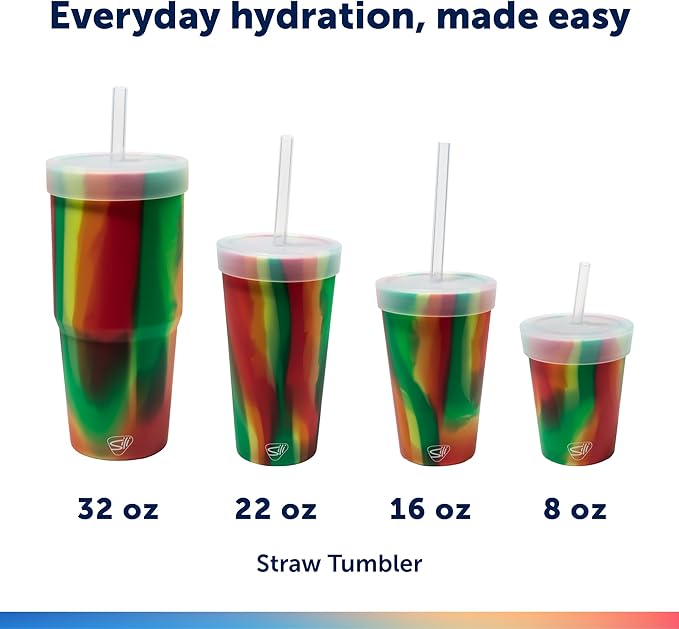 Silipint: 32oz Silicone Straw Tumbler, Unbreakable, Dishwasher Safe - Image 4