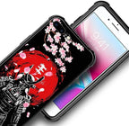for iPhone 7/8 Case, Sakura Japanese Samurai Pattern Graphic Design Girl Boy - Image 3