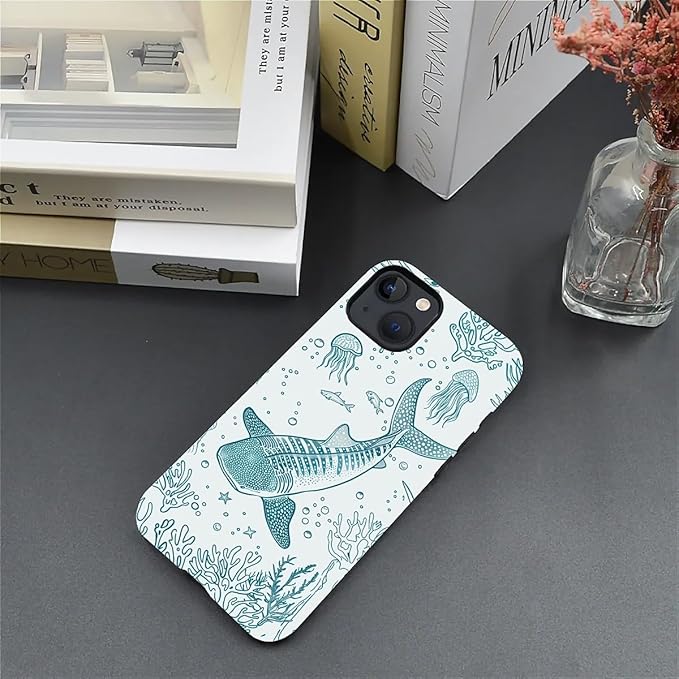 for iPhone 14 Plus Case, HH2 Ocean Whale Shark Hybrid 2 Layer Hard Shell - Image 5