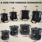 OSAH DRYPAK Waterproof Backpack Dry Bag 25L/35L/55L/85L – Heavy Duty Roll-Top - Image 2