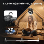 24000mAh Camping Fan, Portable Rechargeable Fan, Battery Powered Fan - Image 5