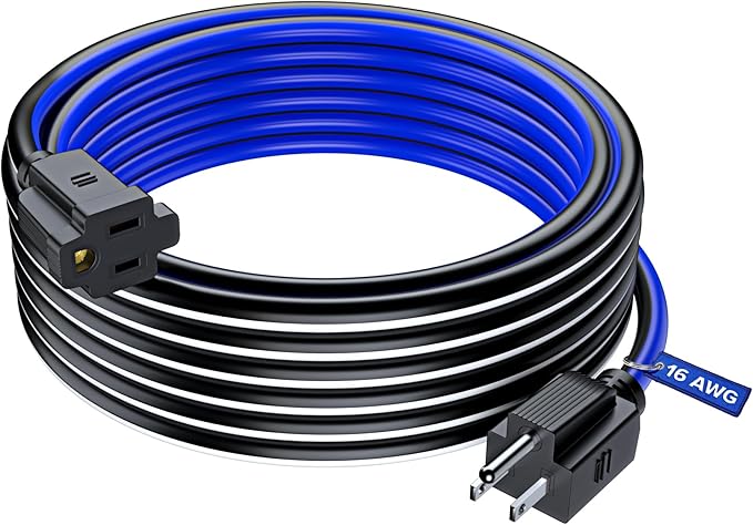 Maximm 30 Ft Black, Heavy Duty 3-Prong Outdoor Power Cable, ETL Listed by MaximmCable