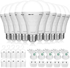 Ostwiki 10 Pack Rechargeable Emergency Light Bulbs, Battery Operated Backup by OstwikiDecorationLights
