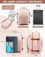 LOVEVOOK 40L Travel Backpack for Women & Men, Airline Approved Carry On Luggage - Image 3
