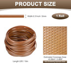 M METERXITY 1-Pack Wicker Repair Kit, 8mm x 33ft/10m Plastic Flat Rattan - Image 3