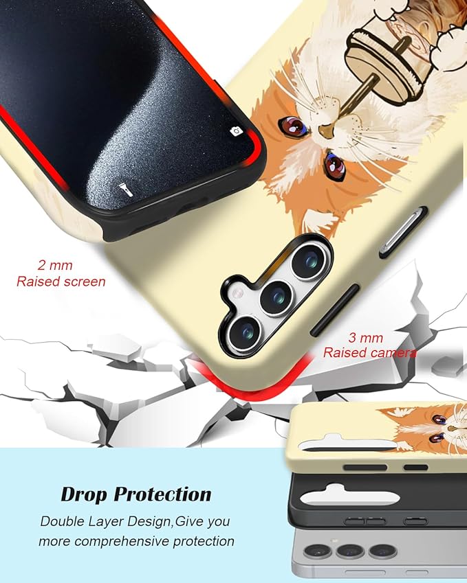 Compatible for Samsung Galaxy S24 5G Case, Dual Layer Heavy Duty 2 in 1 - Image 3