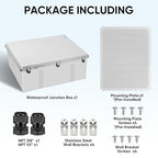 TICONN Outdoor Electrical Box Waterproof, Junction Box IP67 ABS Plastic - Image 6