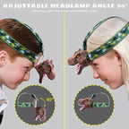 Dysaim Kids Headlamp, Dinosaur LED Rechargeable Headlamp - Image 6