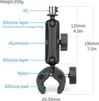 SOONSUN Super Clamp Mount with Dual 360° Ball Heads & Phone Holder, Heavy-Duty - Image 2