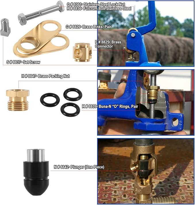 850 Sb Parts Kit Yard Water Hydrant Repair Rebuild Kit & 8842 Plunger Fit - Image 5